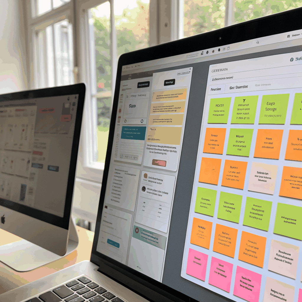 a split screen illustration showing a broken website on the left (red warning icons) and a clean, ai‑optimized site on the right (green check marks and schema symbols).
